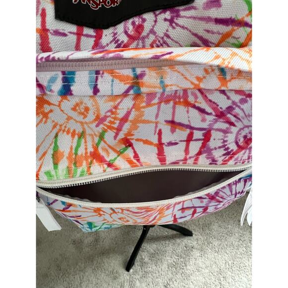 Trans by JanSport Tie Dye Drizzle Colorful Backpack with Laptop Sleeve & Pockets - Picture 4 of 12